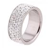 8mm Women/Men Inlaid Unisex Stainless Steel Band Ring Weddig Full Filled Zircon
