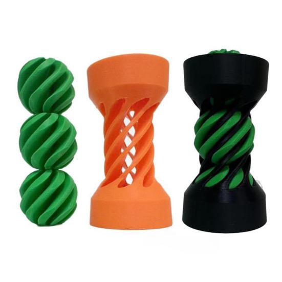 3D Printed Spiral Cylinder Ball Impossible Passthrough Spiral Cylinder Desktop Figurine Stress Anxiety Relief Kids Adults Educational Mini Column