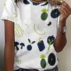 Women Summer Short Sleeve O-Neck Casual Pullover 3D Funny Fruit Printed Tops S-6XL Female Personalized Top