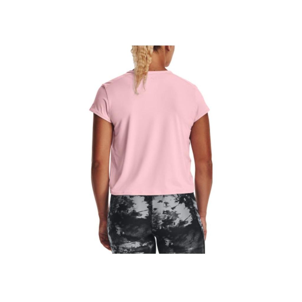 Under Armour Knockout Solid Simple Training Sports Crew Neck Short Sleeve T-Shirt Women T-Shirt Pink 1374607-647
