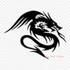 Dragones Tribales Tattoo Iron On Heat Transfer Printing Vinyl Patches Sticker for Clothes DIY Appliques Washable Patches