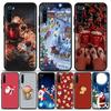 Christmas Santa Claus Mobile Phone Shell for Redmi Note 10 11 11S 11E 7 8 8T 9 9S 9T Pro Plus 4G 5G Black Soft Case Cover Fundas