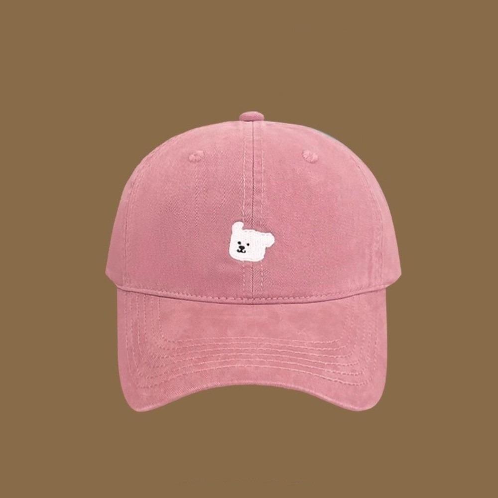 Korean Puppy Embroidery Cap Cotton Snapback Hat Trend Men Women Baseball Cap Outdoor