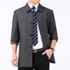 Autumn and Winter Buttoned Wool Cadre Jacket Middle-aged Business Executive Leaders Men's Jacket Lapel Dad Jacket
