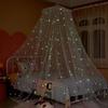 1 Set Dome Bed Canopy Foldable Glow-in-the-dark Polyester Stars Princess Canopy Bed Room Decor Household Supplies