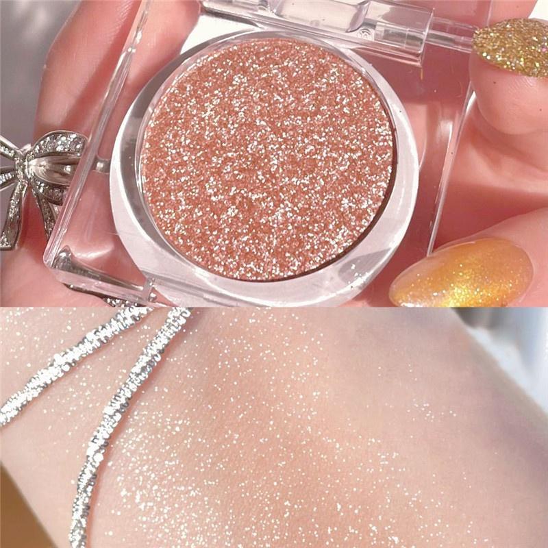 Eyeshadow Tray Fine Shimmer Pearlescent Waterproof Sleeper Silkworm Contouring Eyeshadow Natural Highlight Brightening Long-lasting Set Makeup