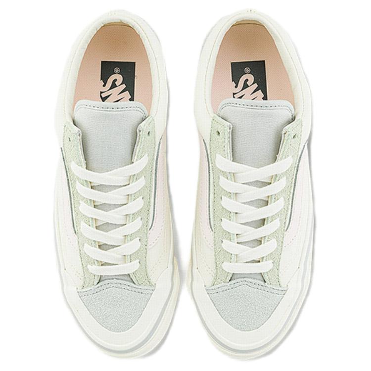 Vans Old Skool Reissue 136 Маленькая Земля Круглый Носок Прочные Дышащие Низкие Кеды для Скейтбординга Унисекс Кроссовки Белый Зеленый Розовый VN000MT6BGK