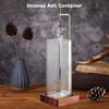 Incense Stick Holder with Wooden Tray Removable Glass Mess-Free Incense Burner Ash Catcher Meditation Yoga Relaxation Home Decoration