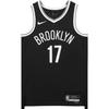 Dri-Fit NBA Brooklyn Nets Dennis Schroder 17 Приятная к коже Универсальная Модная Баскетбольная Джерси Мужская джерси Черный DN2128-010