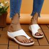 Supply 2025 Hot Sale Outer Wear Leather Drag Slope Heel Cover Toe Cool Slippers Women's Foreign Trade Large Size Spot 40-43
