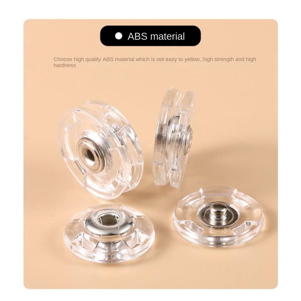 10Pcs Round Fastener Transparent Snap Fastener New Snap Button