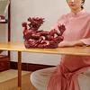 Dragon Ornament Chinese Feng Shui Dragon Statue Lucky Wooden Animals Figurine for Office Home Decoration