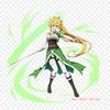 Sword Art Online Leafa Transparent Leafa Kirito Iron On Patches For Clothing Applique Stickers On Clothes Heat-Sensitive Custom Patch