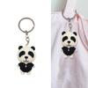 Adorable Silicone Panda Keychain Cartoon Animal Pendant Keyring Handmade Backpack Accessory for Girls and Boys