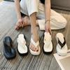 Spring Summer New Flip-toe Thick-soled Platform Shoes Flip-flops Flip-flops Flat Bottom Sandals Women Summer Slipper