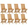 Day and Night - Day and Night Folding Garden Chairs 8 Units Solid Teak Wood
