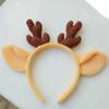 Velvet Rudolph Headband Brown Christmas Party Props