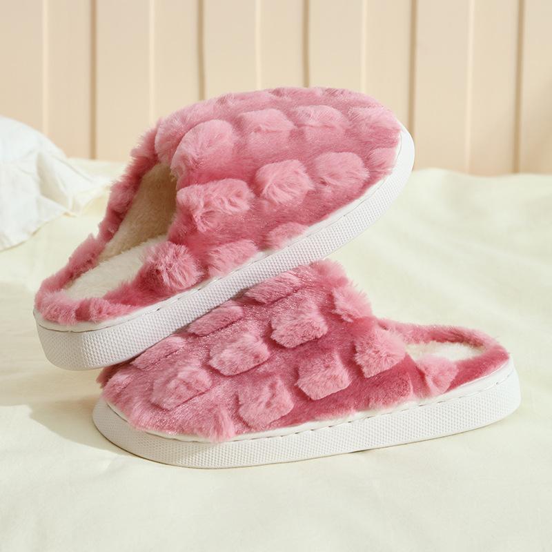 Winter Turtle Shell Cotton Slippers Women's New Indoor Home Home Home Non-slip Warm Plush Slippers Men's
