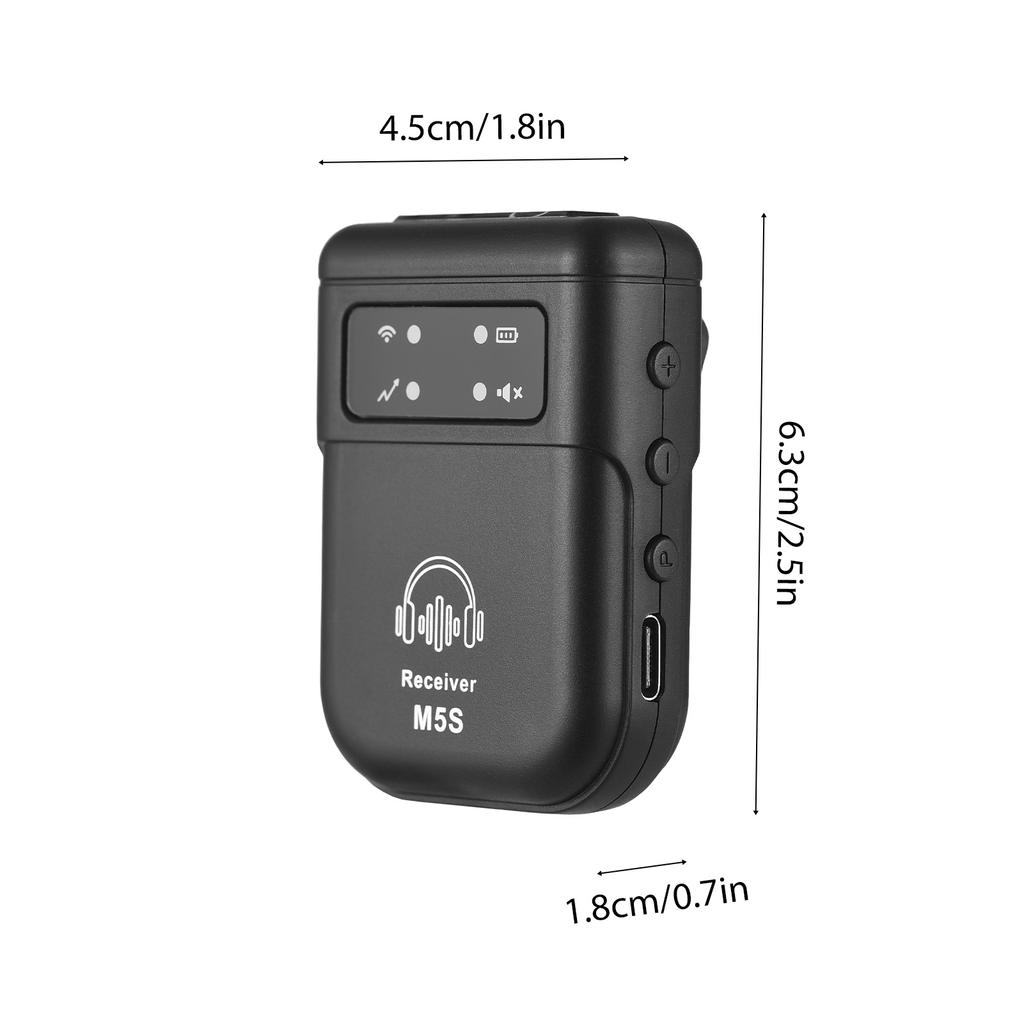 2.4GHz Wireless Earphone Monitor Receiver Rechargeable Receiver of Wireless Earphone Monitor System