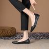 Normal Leather Casual Black Formal Women's Summer Footwear Pointed Toe Shoes for Woman 2024 Moccasins Office Flats Flat Y2k
