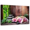Canvas Print, Orchid Bamboo and Stones