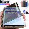 Flip Mirror Case For Samsung Galaxy A55 A16 A56 A36 A26 A35 A15 A25 5G Stand Cases For Samsung A54 A34 A14 A73 A53 A33 A13 Cover