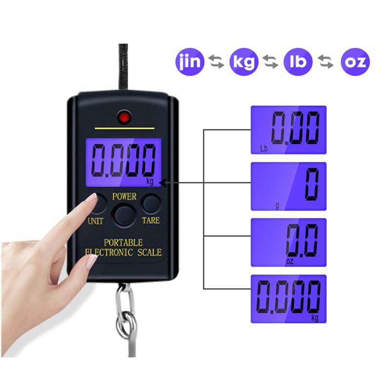 Digital Scale 40kg X 10g Mini Electronic Hanging Fishing Luggage Balanca Portable Digital Handy Pocket Weight Hook Scale