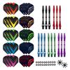 Dart Stems and Flights Set In 2BA Thread Medium Aluminum Shafts Dart Professional Dart Accessories Kits for Dart Games