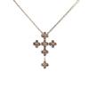 [Pre-owned] VENDOME K18PG Diamond Cross Pendant / J66-6