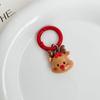 Kawaii Christmas Keychain Cartoon Santa Claus Elk Tree Snowman Pendant Key Ring Backpack Decoration Couple Friends Gifts