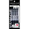 Zebra Sarasa Clip Gel Pens, 0.5mm, Black, 5-Pack - Smooth Writing
