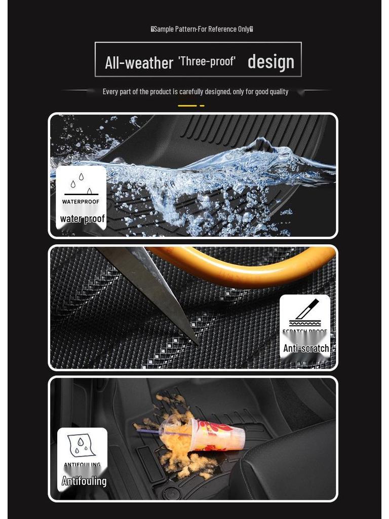 Waterproof Non-Slip Odorless Floor Mats for Toyota Fortuner 7-Seater RHD