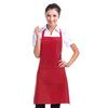 Unisex Simple Pure Color Kitchen Restaurant Bib Cooking Apron with Pocket