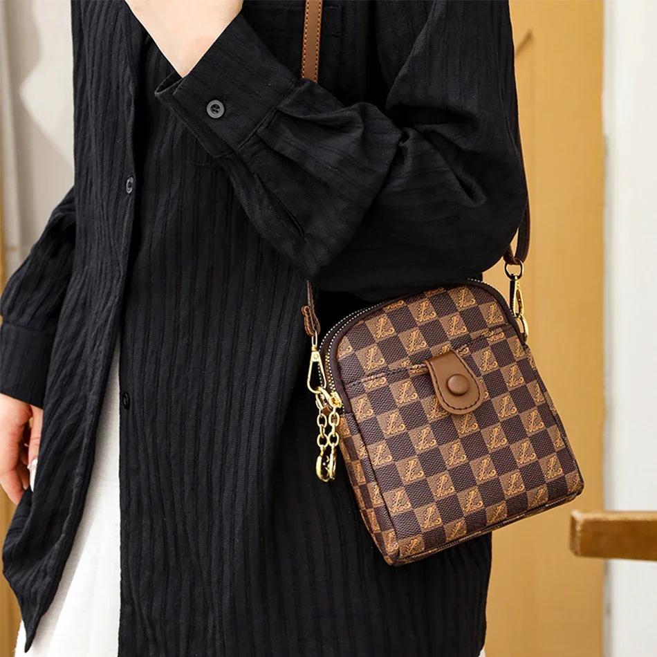 Роскошная женская сумка для мобильного телефона, маленькая сумка-мессенджер, сумка через плечо на одно плечо, женская сумка из мягкой кожи