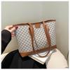 Large Capacity Retro Casual 2025 Simple Fashion Spring New Fashion Printed Portable Shoulder Tote Women's Bag