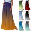 Women High Waisted Wide Leg Pants Summer Casual Flowy Palazzo Pants  Print Beach Trousers With Pocket