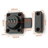 3 Digit Combination Password Door Lock Cam Code Lock Zinc Alloy For Mailbox Cabinet Door Hardware Sliding Bolt Lock