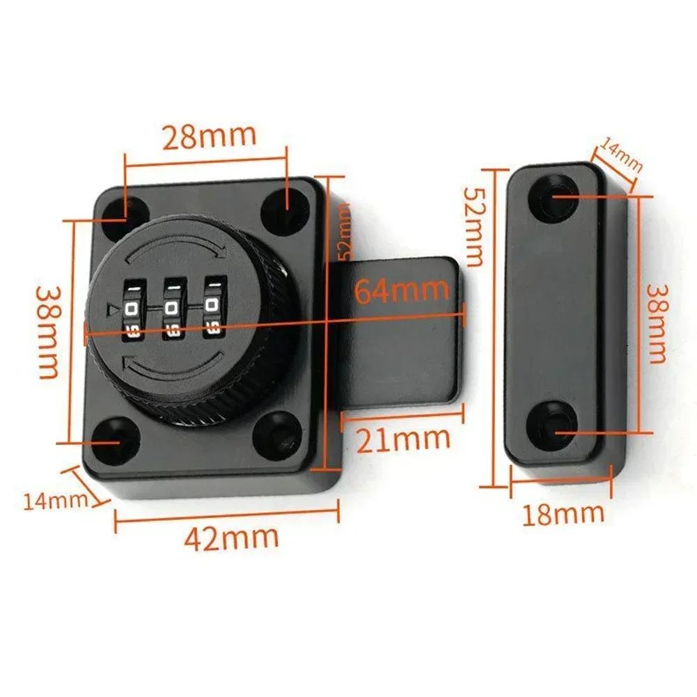 3 Digit Combination Password Door Lock Cam Code Lock Zinc Alloy For Mailbox Cabinet Door Hardware Sliding Bolt Lock
