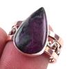 Ruby In Zoisite Handmade Lab-Created 925 Sterling Silver Two Tone Ring S.8 Z8w41