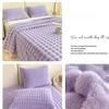 Super Soft Throw Blanket Lavender Premium Silky Flannel Fleece 3D Clouds Stylish Jacquard Lightweight Bed Blanket All Season Use