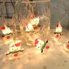 1pc Christmas LED Light String Christmas Tree Pendant Room Decoration Santa Claus Snowman Light String Holiday Decoration Colored Lights