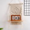 Floating Shelf with Nordic Style Lanyard Handmade Cotton Rope Bohemian Macrame Wall Hanging Shelf Indoor Decoration