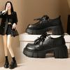 Platform Loafers Women's 20025 New Autumn Shoes Versatile Black Single Shoes Soft Soles Are Not Tired British Small Leather Shoes