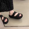 Cool Slippers Women's Summer Outer Wear 2025 New Thick-soled One-word Drag Women's High-end Feeling Stepping On Shit Seaside Beach Sandals