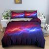 Thunder and Lightning Duvet Cover Set Cloud Natural Disaster Landscape Bedding Set for Kid Teen Adult Polyester Comforter Cover