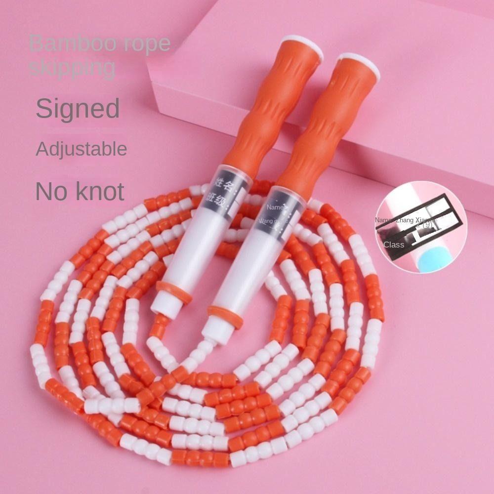 Signable Soft Bead Skipping Rope Adjustable Length Segmented Fitness Jump Rope Weight Loss Fitness