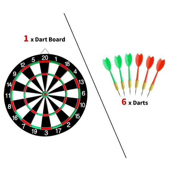 Dart Board Bristle Dartboard Steel Tip Dartboard Starter Set with Dart Party Play Game Toy for Kids And Adults