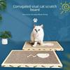 Sisal Corrugated Cat Scratching Board - Large Mouse & Fish Shape for Claw Grinding