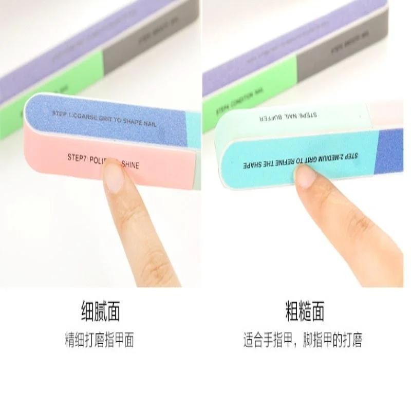 3 PCS New Creative Multifunctional Printed Nail File with Double-sided Polishing Sand Bar for Nail Enhancement Tool Accessories