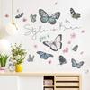 Butterfly Wall Stickers for Living Room Bedroom Decoration Kids Room Girls Room Wall Decals Home Background Wallpaper PVC Murals